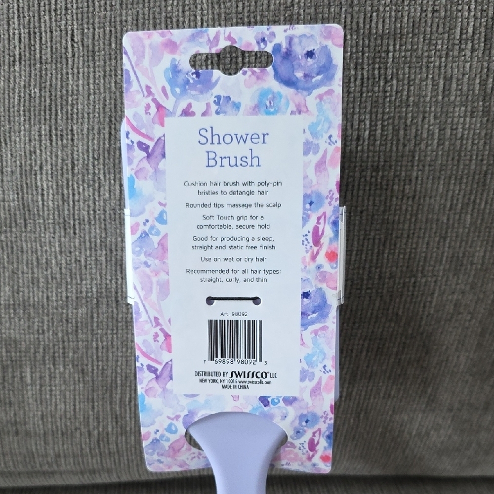 Precision Beauty Soft Touch Shower Brush - Purple, New. For Wet Or Dry Hair. - Picture 6 of 12